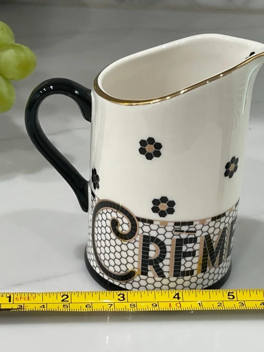Anthropologie Bistro Tile Crème de la Crème Creamer